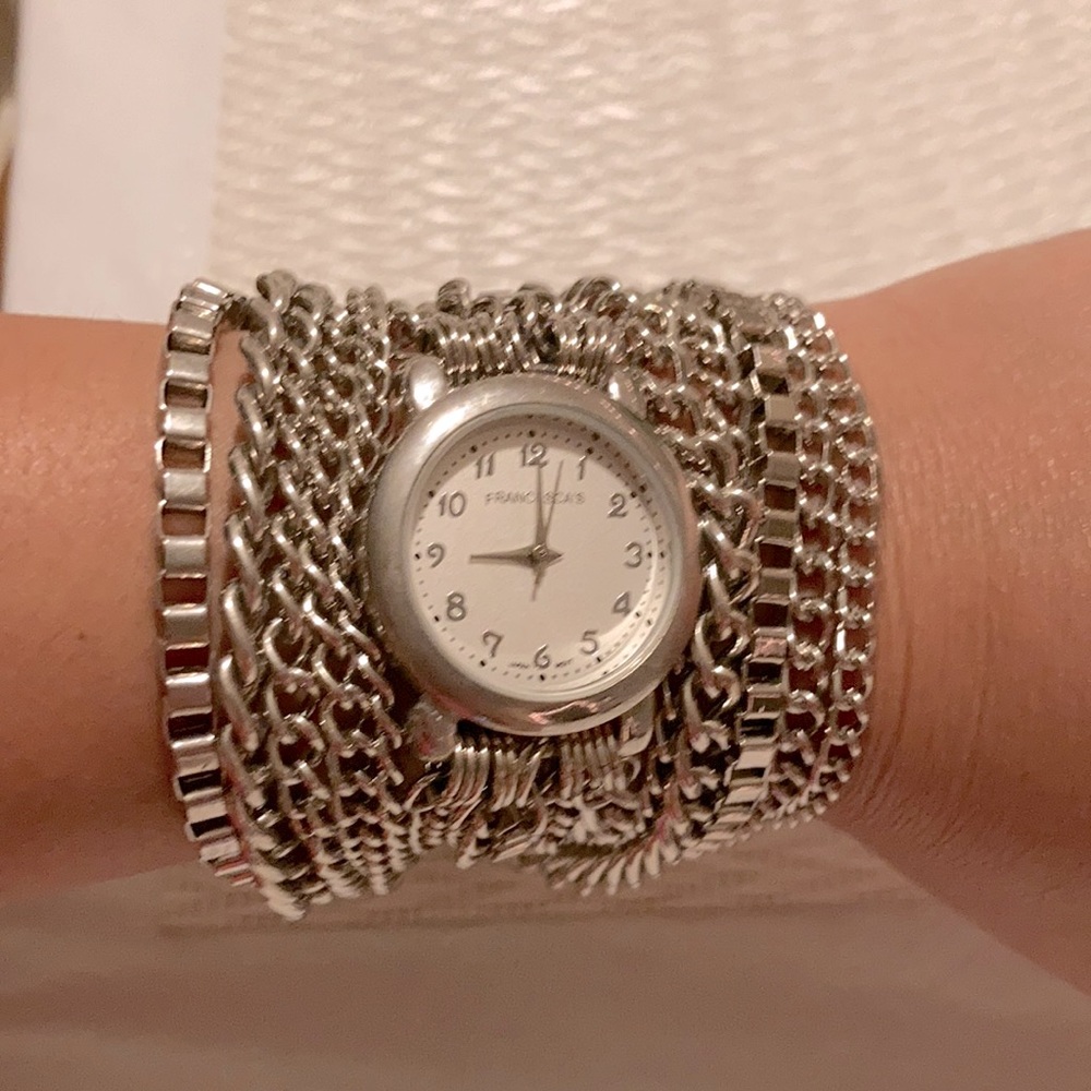 COPY - Francesca’s stainless steel multi chain wrap watch